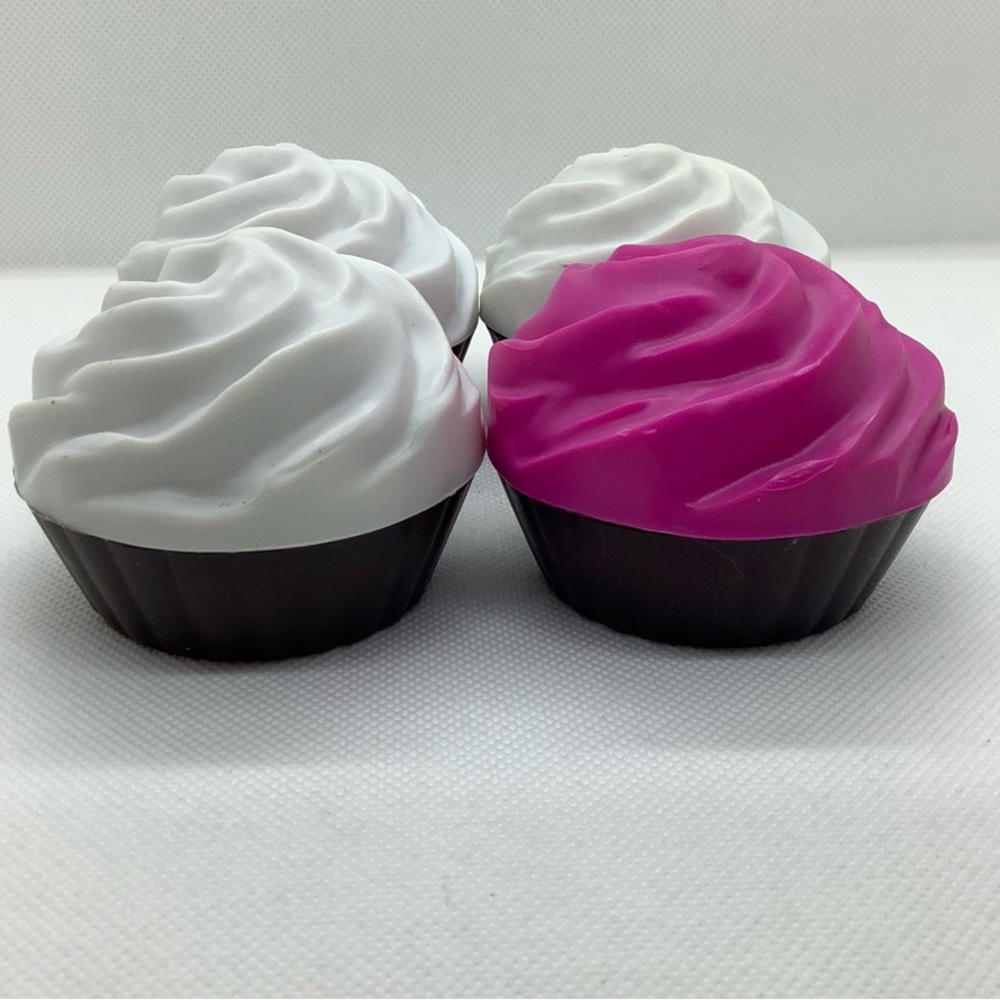 Pink and White Cupcakes Play Food Set of 4